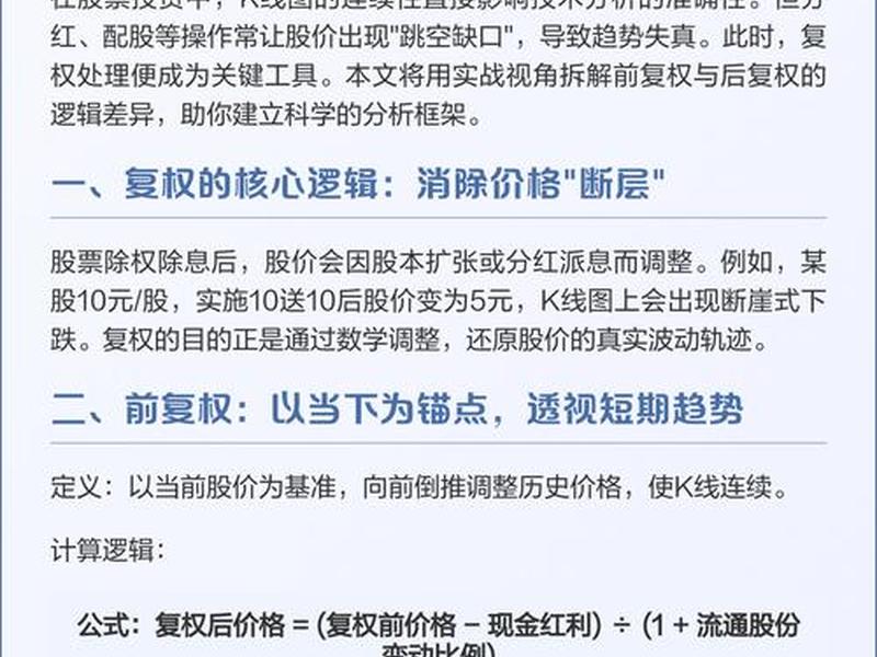 复权需要自己操作吗 复权设置应该是不复权吗 复权需要自己操作吗 复权设置应该是不复权吗