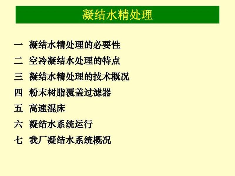 凝结水精处理人际关系、凝结水精处理系统的作用