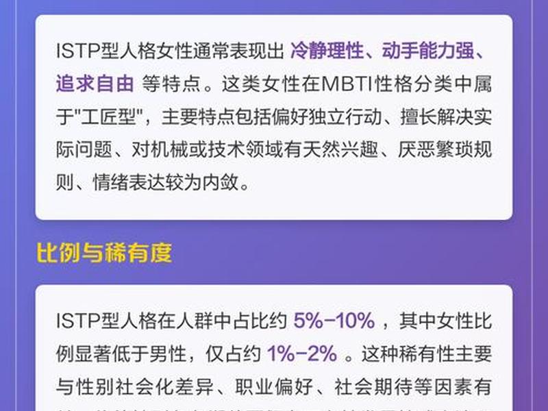 istp女型人格 istp型人格的女性很少吗 istp女型人格 istp型人格的女性很少吗