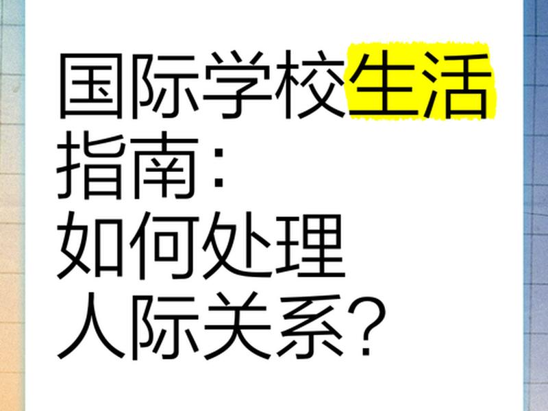 国际学校公立学校人际关系；国际学校与公立学校