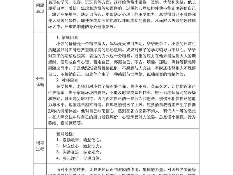 《心理辅导》 心理辅导记录 《心理辅导》 心理辅导记录