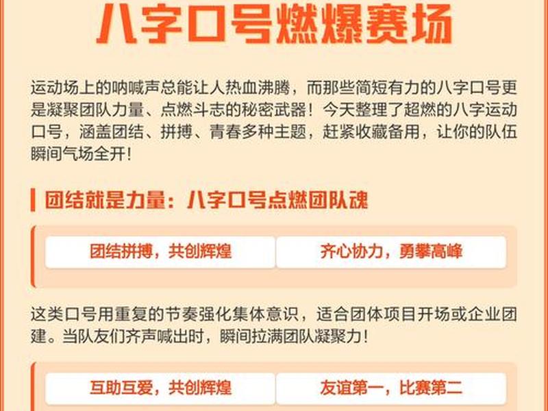 八字口号积极向上（八字口号积极向上的对症整齐）