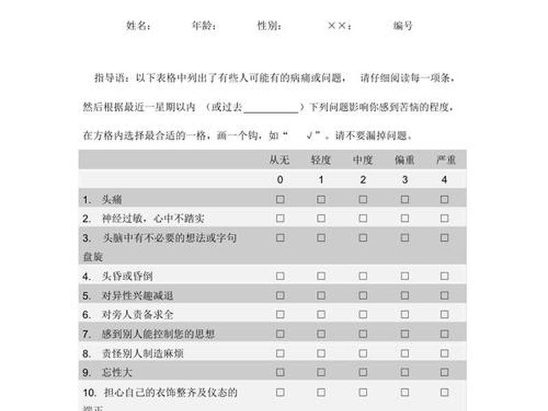 scl自测量表正常范围 - scl90自测量表在线测试 scl自测量表正常范围 - scl90自测量表在线测试