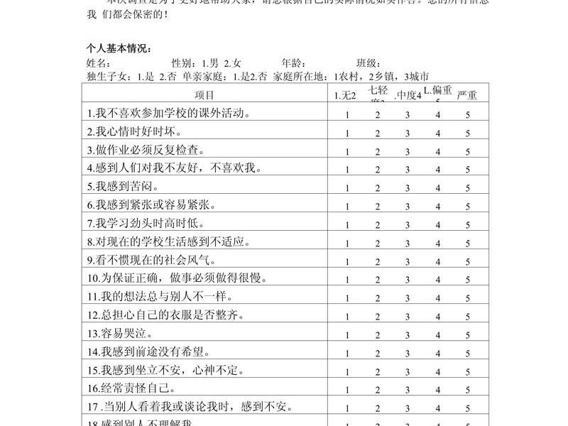 人际关系边界感测试量表(人际关系的边界感) 人际关系边界感测试量表(人际关系的边界感)