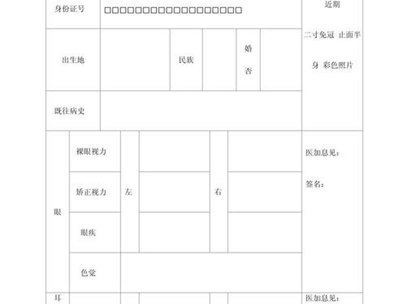 健康证表格模板个人版(健康证表格模板个人版怎么弄) 健康证表格模板个人版(健康证表格模板个人版怎么弄)