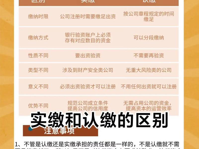 公司的认缴和实缴有什么区别 公司的认缴和实缴有什么区别呢 公司的认缴和实缴有什么区别 公司的认缴和实缴有什么区别呢