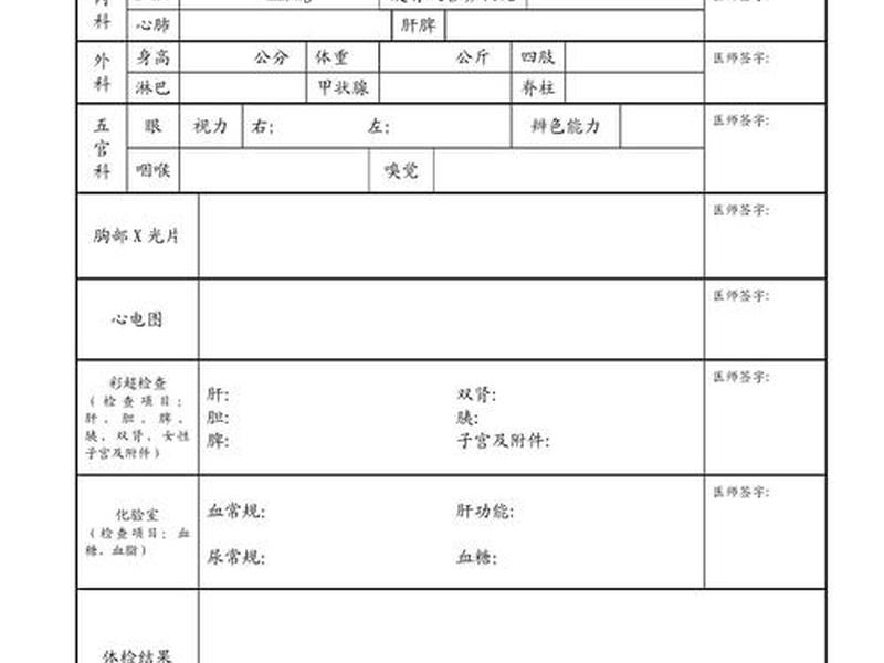 健康证表格模板个人版(健康证表格模板个人版怎么弄) 健康证表格模板个人版(健康证表格模板个人版怎么弄)