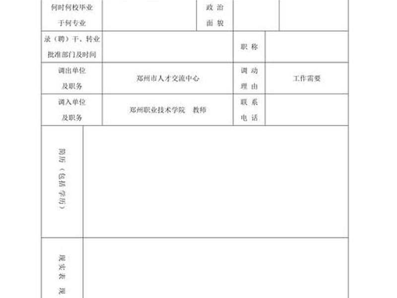 单位内部人员调动表 - 单位内部人员调动表格模板 单位内部人员调动表 - 单位内部人员调动表格模板