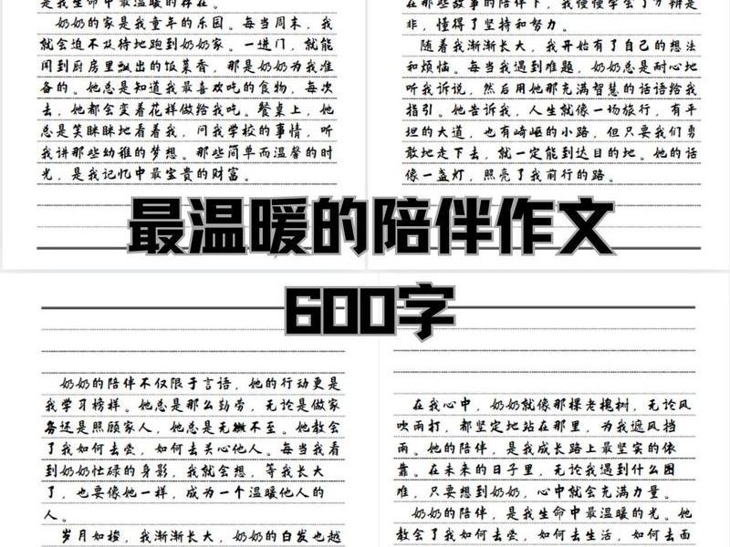 关于陪伴的作文600字（关于陪伴的话题作文600字）