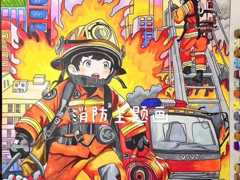 关系消防安全的绘画，关系消防安全的绘画怎么画