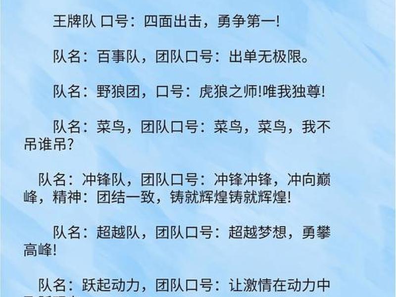 关于人际关系小组的组名;关于人际关系小组的组名和口号 关于人际关系小组的组名;关于人际关系小组的组名和口号